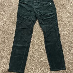 CAbi Dark Green Corduroy Pants